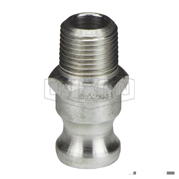Boss-Lock Type F Cam and Groove Adapter, 1/2 in, Male Adapter x MNPT, Aluminum, Domestic